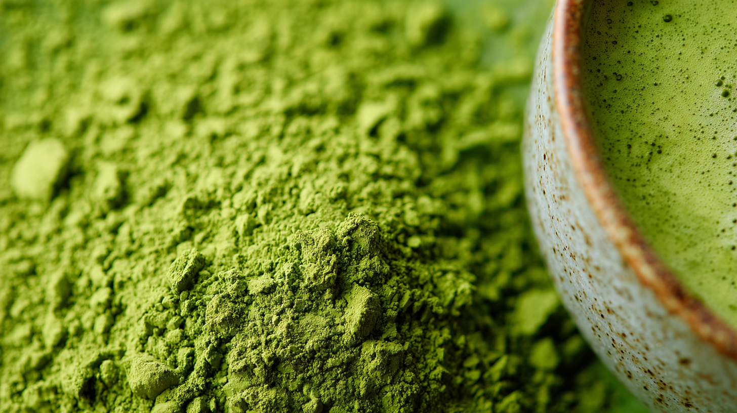 Matcha powder and drink